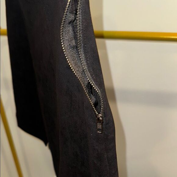 Black Suede Mini Skirt - Picture 6 of 7